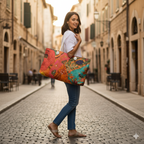 Boho colorfully aesthetic travel/weekend bag