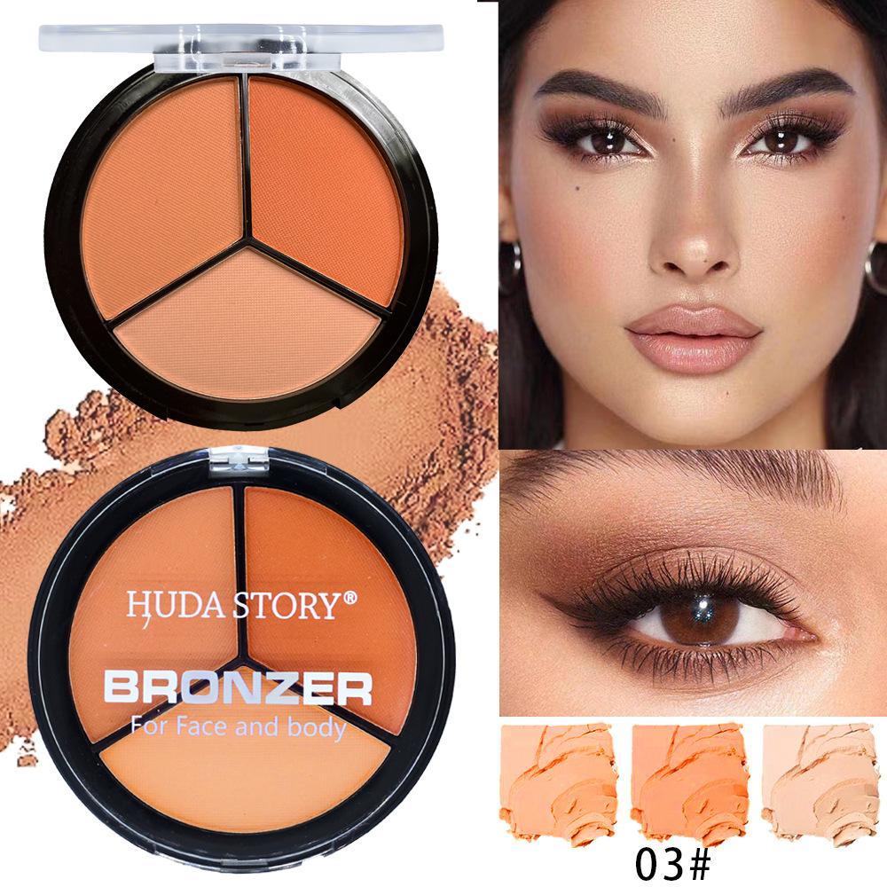 Tri-Color Concealer, 3 IN 1 Color Correcting Concealer Cream with Brush, Face Cream for Contour &amp; Highlight, Conceals Dark Circles Blemish, Moisturizing &amp; Long Lasting