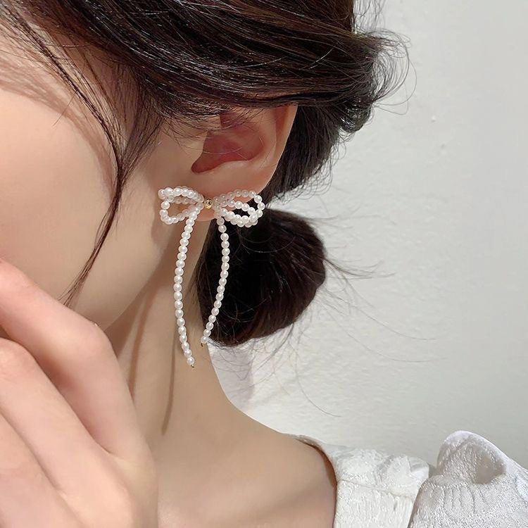 Pearl Bow earrings