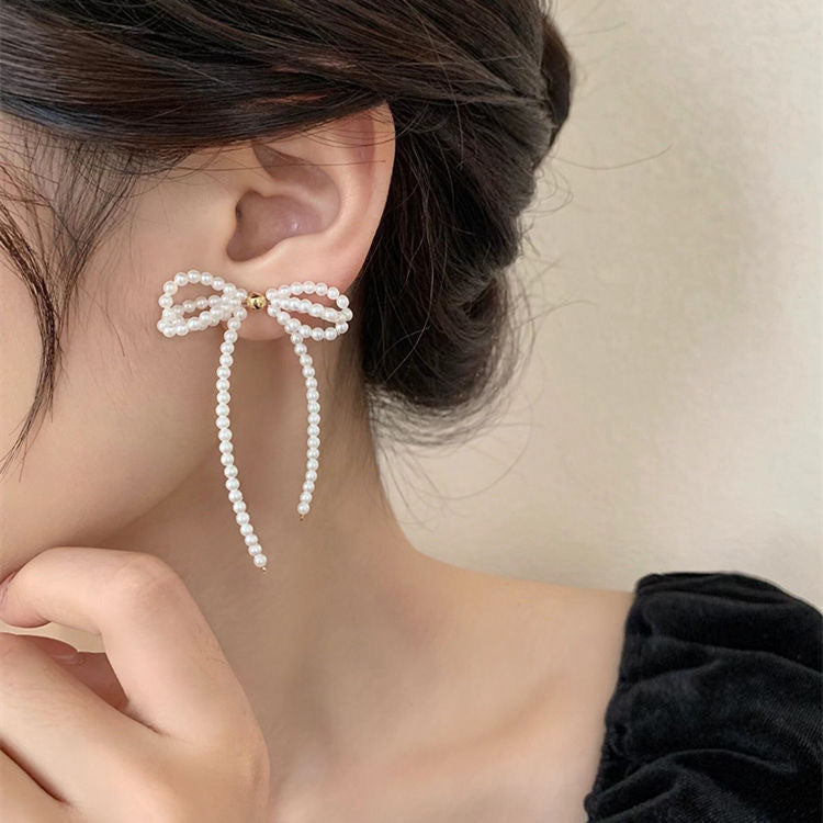 Pearl Bow earrings