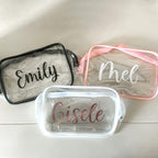 Cosmetics Bag Pvc Portable Travel Zipper Bag Can Be Printed Logo