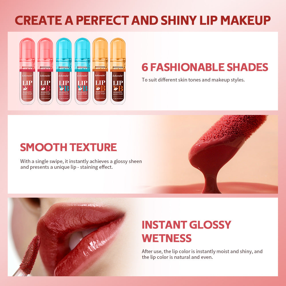 Lakeerain Vitamin B Gloss Lip Glaze Moisturizing Softening Lip Peripheral Water Lip Balm
