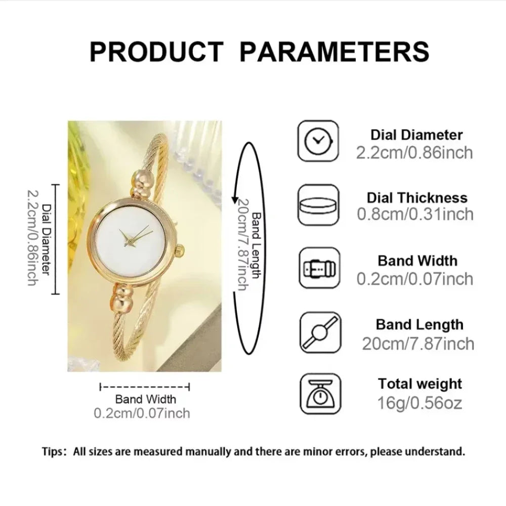 Golden bangle watch