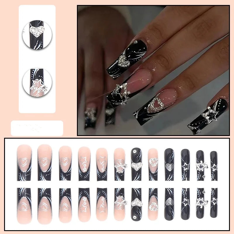 Black French Nails