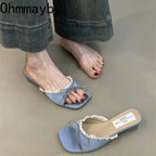 Butterfly Knot Lace slippers