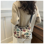 Vintage print shoulder bag