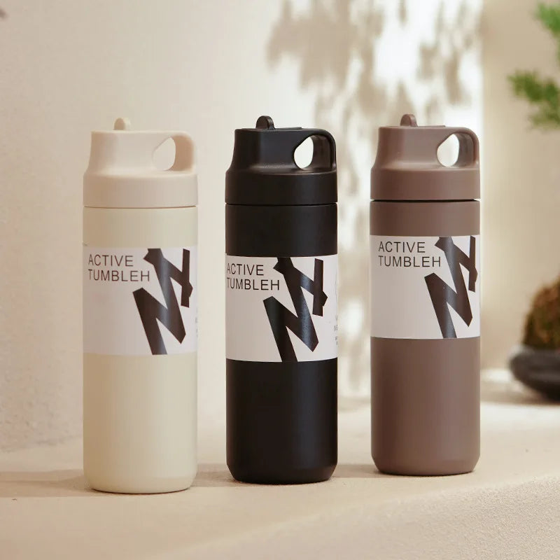 550ML Thermos Bottle Portable Tumbler Vacuum Flasks Stainless Steel Insulated Cup Outdoor Sports Water Bottle Travel Thermal Mug