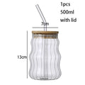 stripe glass tumbler