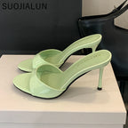 Summer elegant heels slippers