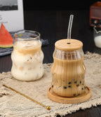 stripe glass tumbler