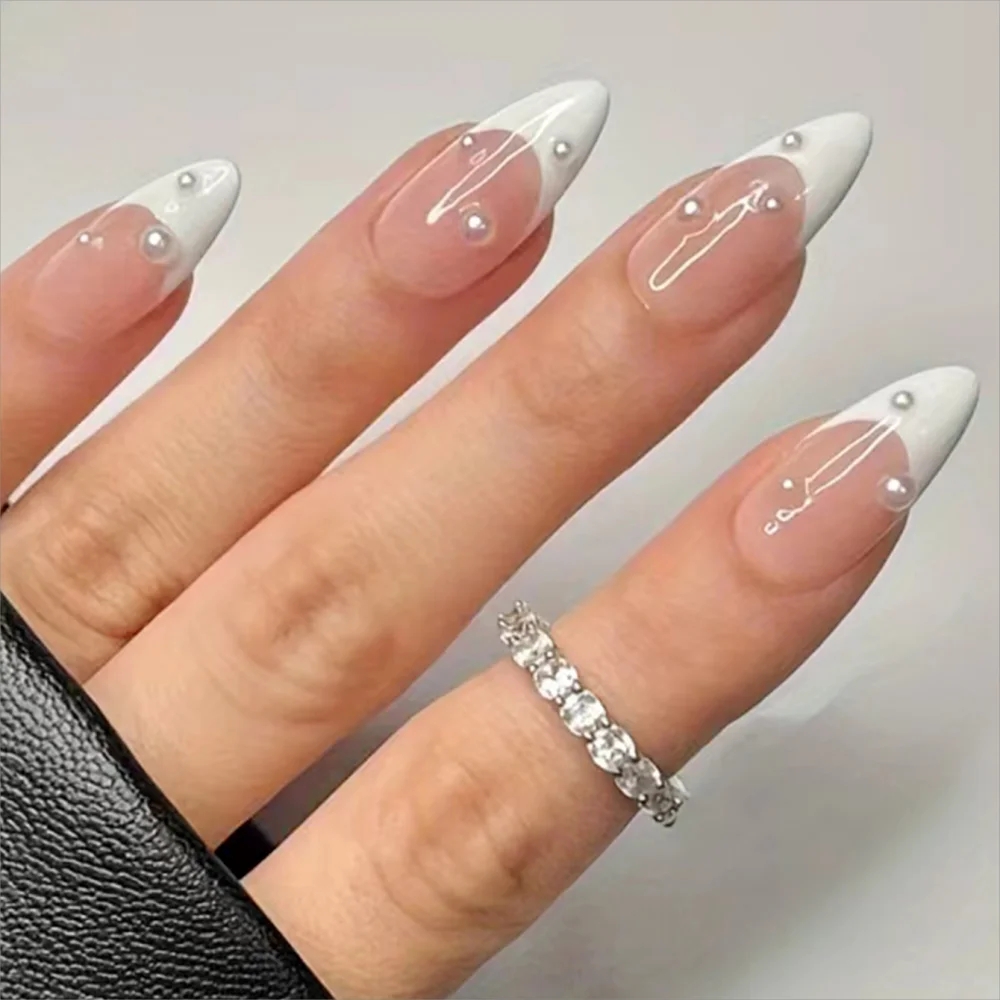 White Aura Nails