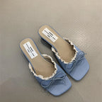 Butterfly Knot Lace slippers