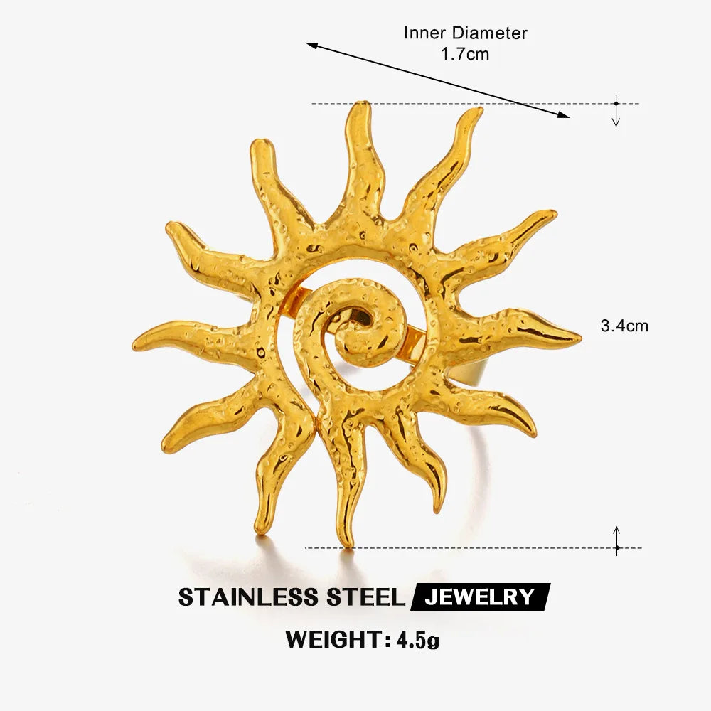 Vintage chic sun shape jewelry