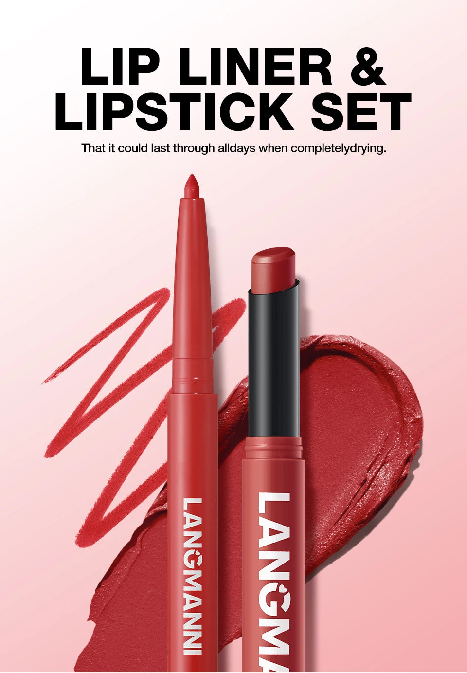 waterproof lip-liner+lipstick