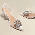 comfortable crystal Transparent heels