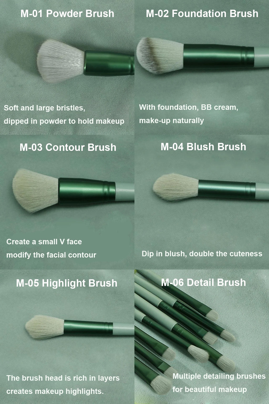13 PCs makeup brushes