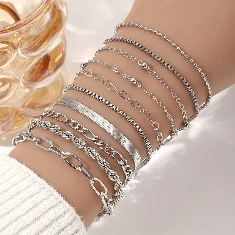 10 PCs vintage style braclets