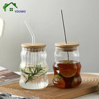stripe glass tumbler