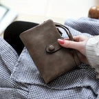 Frosted leather mini wallet