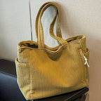 Casual Corduroy Handbag