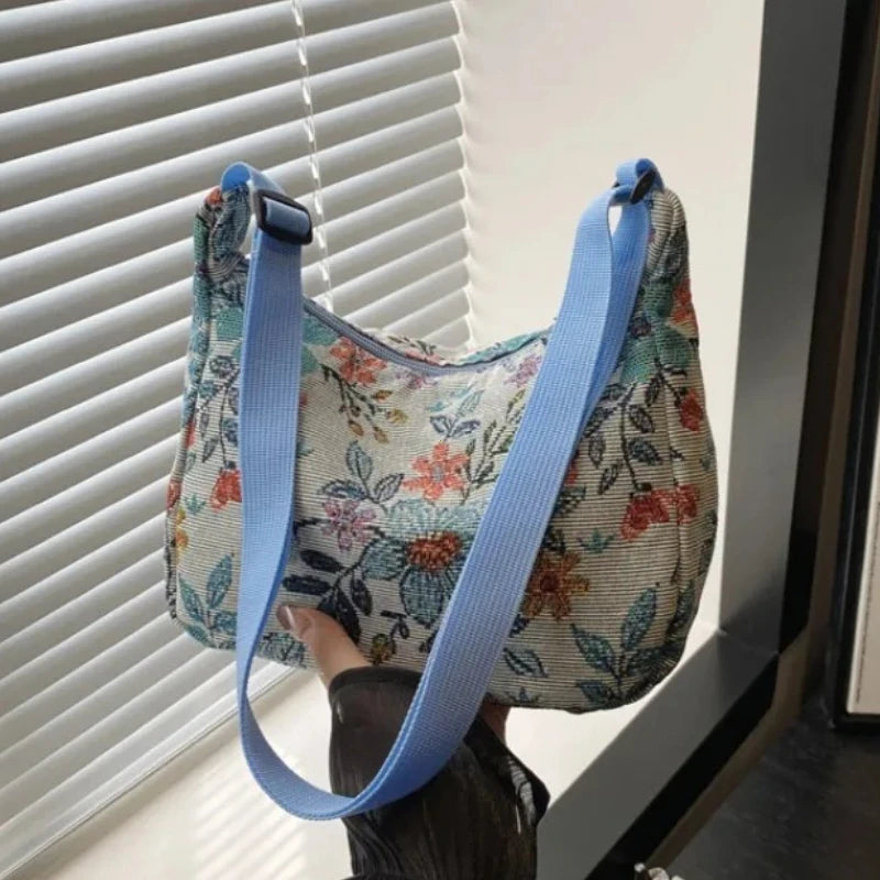 Vintage print shoulder bag