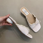 Butterfly Knot Lace slippers