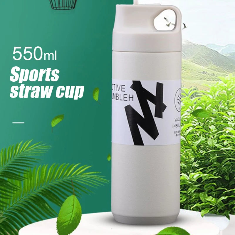550ML Thermos Bottle Portable Tumbler Vacuum Flasks Stainless Steel Insulated Cup Outdoor Sports Water Bottle Travel Thermal Mug