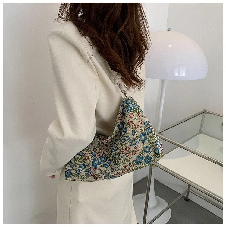 Vintage print shoulder bag