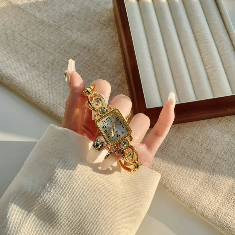 Luxury golden dial watch