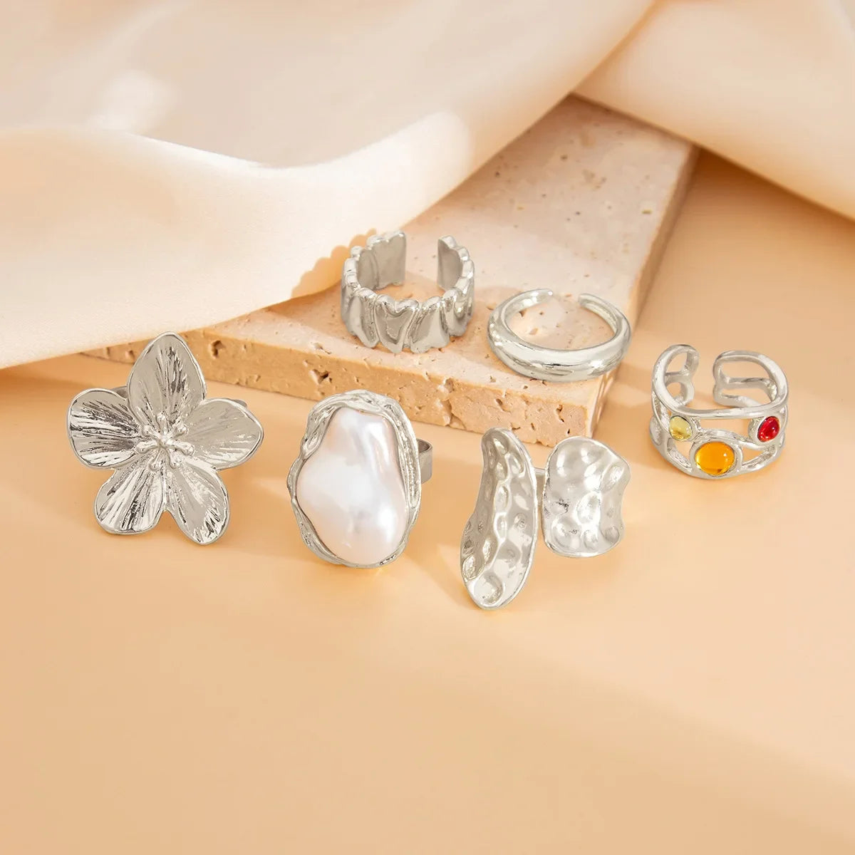 Crystal golden rings