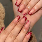 Red french nails