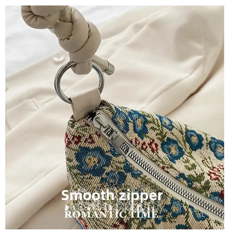 Vintage print shoulder bag