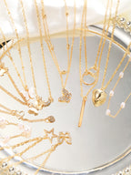 Women zircon necklaces 11 PCs set