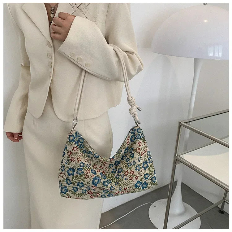 Vintage print shoulder bag