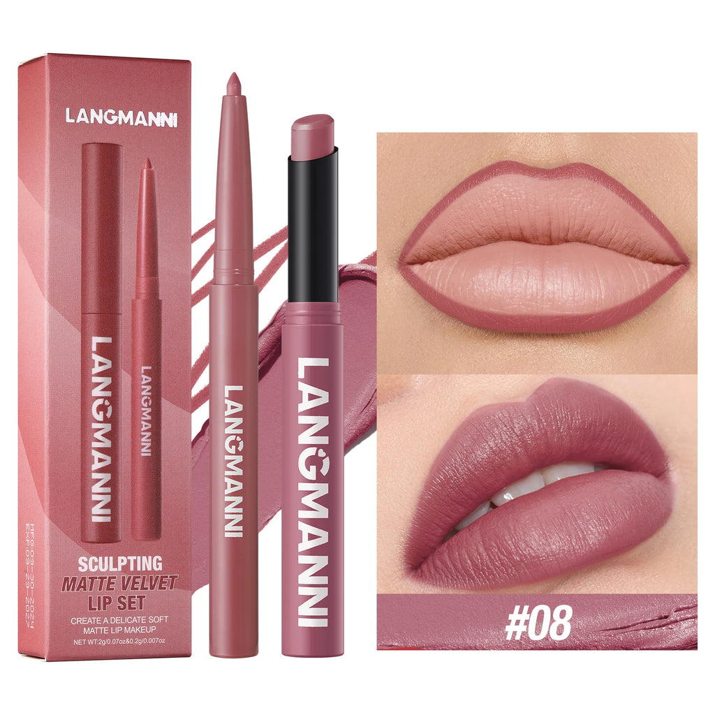 waterproof lip-liner+lipstick