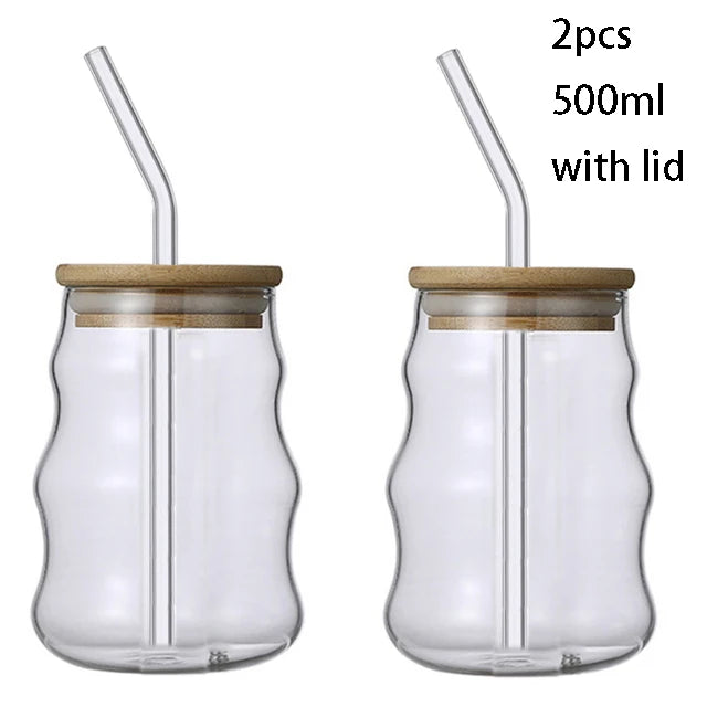 stripe glass tumbler