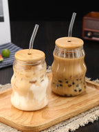 stripe glass tumbler