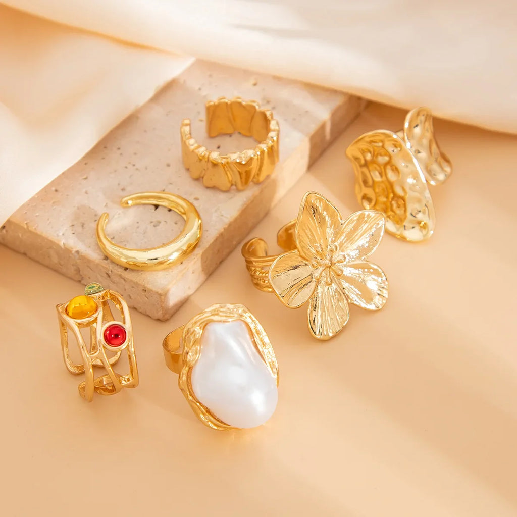 Crystal golden rings