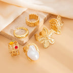 Crystal golden rings