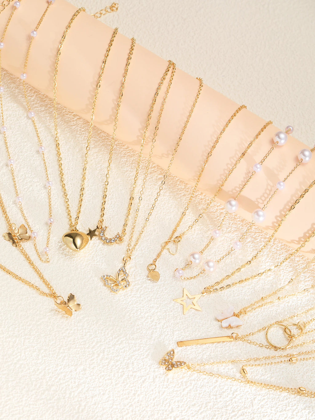 Women zircon necklaces 11 PCs set