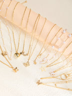 Women zircon necklaces 11 PCs set