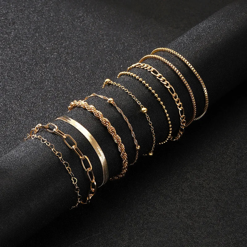 10 PCs vintage style braclets