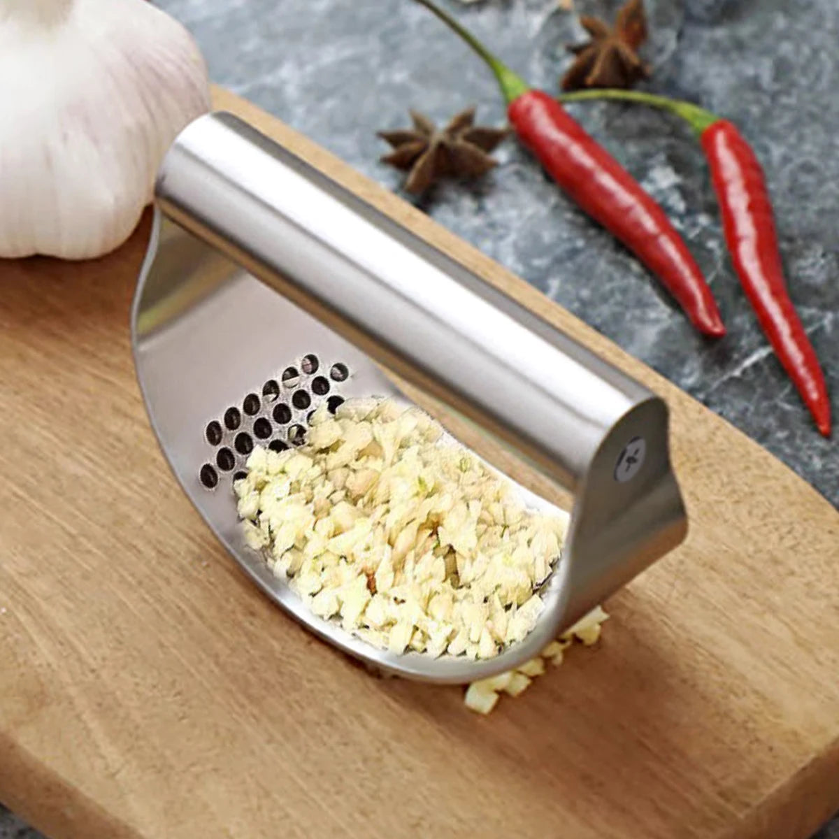 Manual Stainless Steel Garlic Press