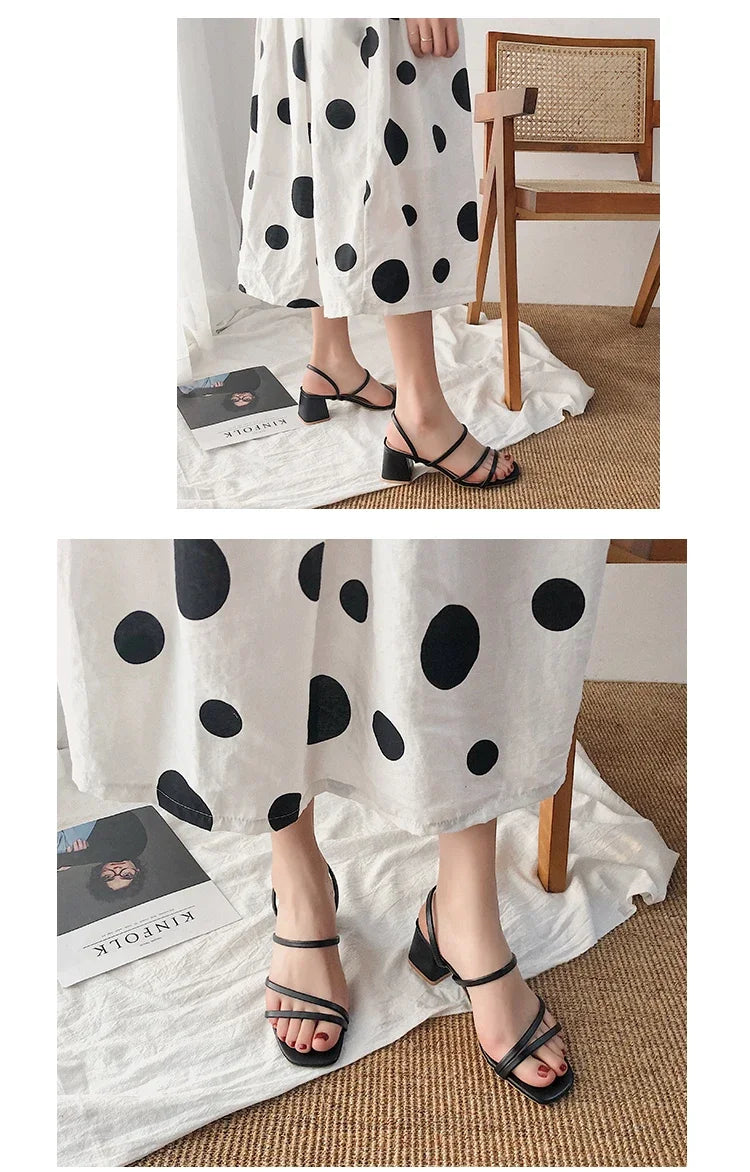 Summer casual high heels