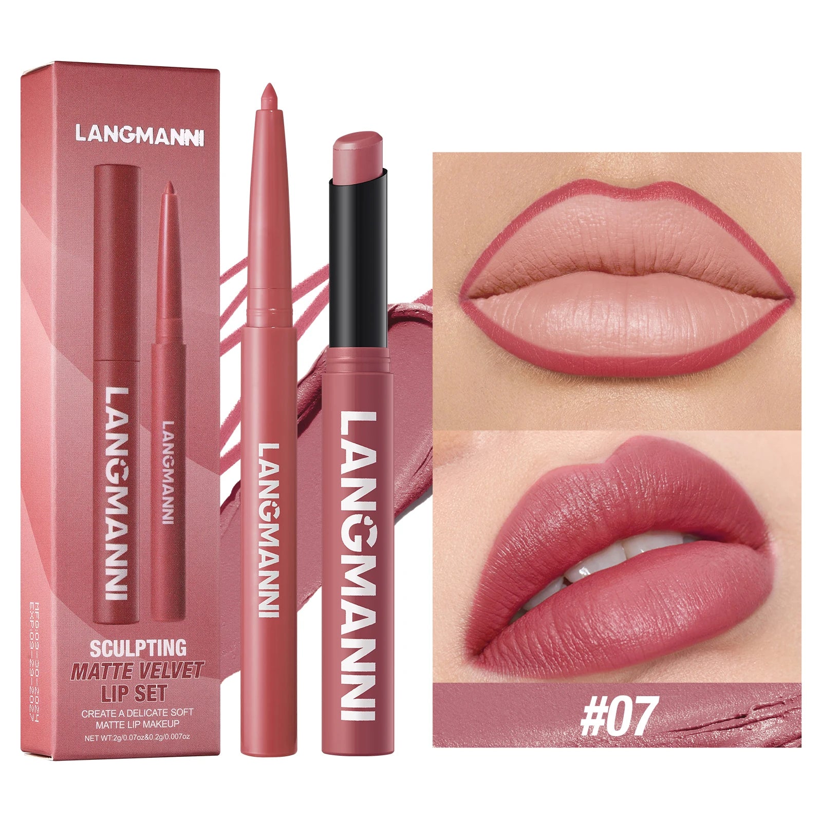 waterproof lip-liner+lipstick