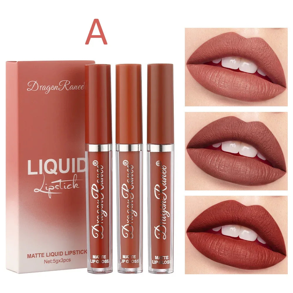 3 PCS Liquid Lipsticks Set Long Lasting