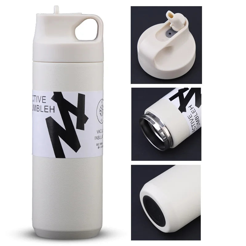 550ML Thermos Bottle Portable Tumbler Vacuum Flasks Stainless Steel Insulated Cup Outdoor Sports Water Bottle Travel Thermal Mug