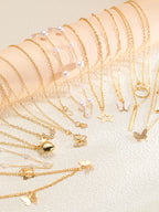 Women zircon necklaces 11 PCs set