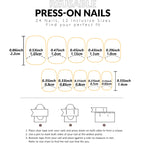 24 PCs Short French Pop Heart Nails