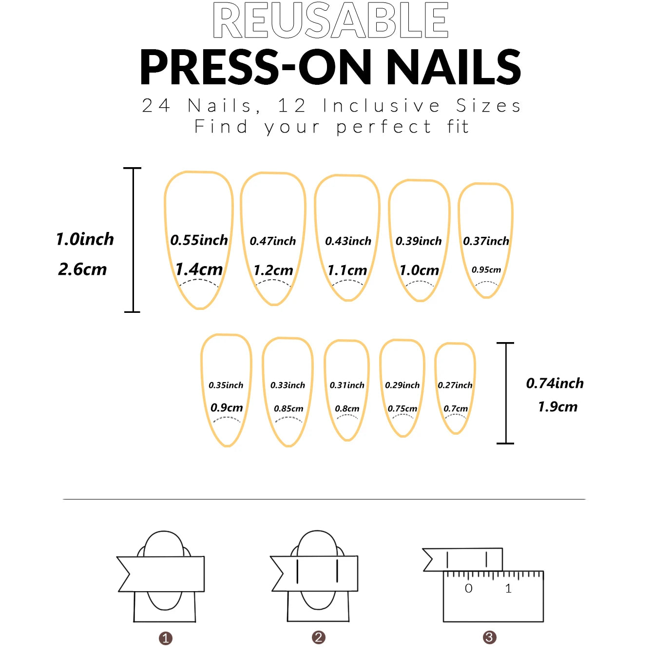 VortexGlow Nails (24 PCs)